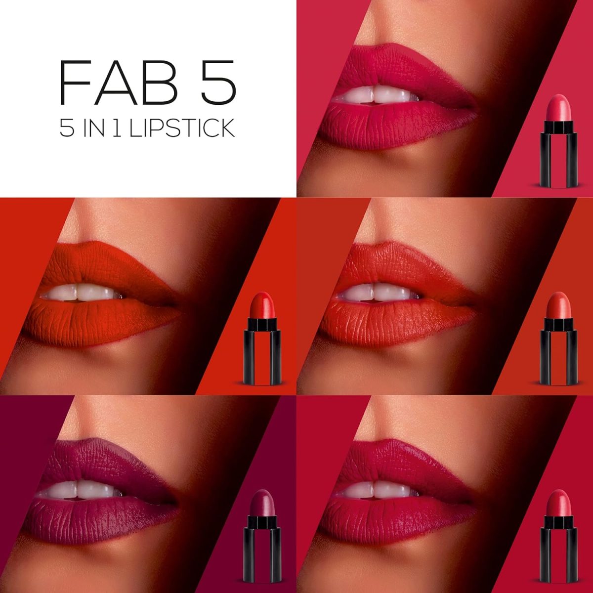 ⁦RENEE Fab 5 5-In-1 Lipstick, 7.5gm⁩ - الصورة ⁦5⁩