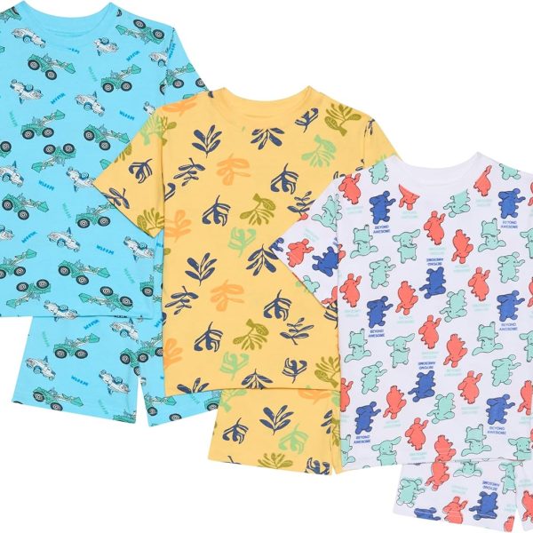 T2F Boys BYS-TSRT-SHRTS-01 DropShoulder Tshirt and Shorts Set (pack of 3)