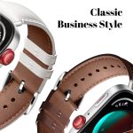 ⁦NESLIN Leather Band Compatible with Huawei Watch Fit 4/4 Pro 2025/Fit 3 Band Replacement Straps, Premium Leather Classic Style Replacement Strap Wristband for Women Men⁩ - الصورة ⁦3⁩