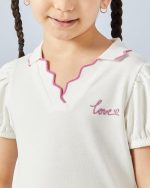 ⁦REDTAG Girls Collared Casual Top⁩ - الصورة ⁦4⁩