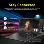 ⁦ASUS Chromebook CM1402 14" FHD Anti-Glare Laptop, MediaTek Kompanio 520, 4GB LPDDR4X, 224GB Storage(64GB eMMC+160GB Docking Station Set), HD Webcam, WiFi 6, Bluetooth, Chrome OS, Gravity Gray⁩ - الصورة ⁦4⁩