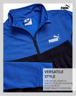 ⁦PUMA Boys' Pants Set - 2 Piece Tricot Athletic Zip Up Jacket Sweatshirt and Active Jogger Pants - Boys Activewear Set (4-16), Size⁩ - الصورة ⁦3⁩