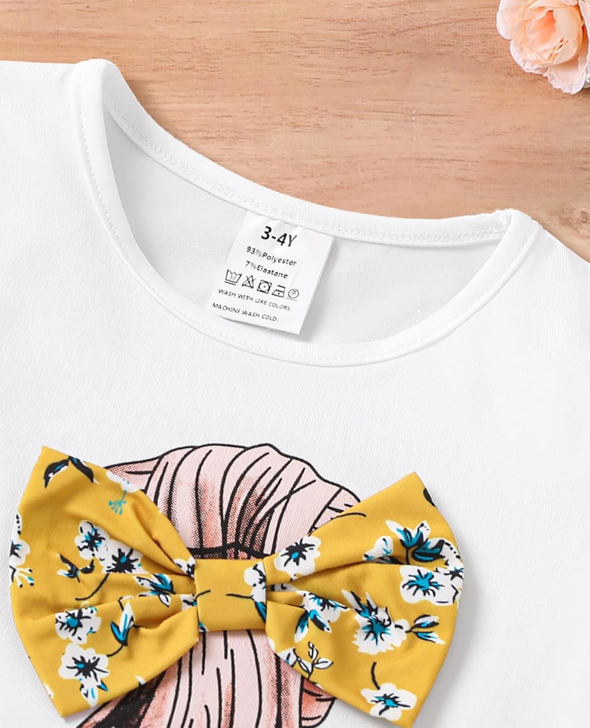 ⁦VeryNew Girl's 2 Piece Outfits,Toddler Girls clothes Fashion Printed T-Shirt and Pants Little Girls Outfits Set for 1-8Y⁩ - الصورة ⁦4⁩
