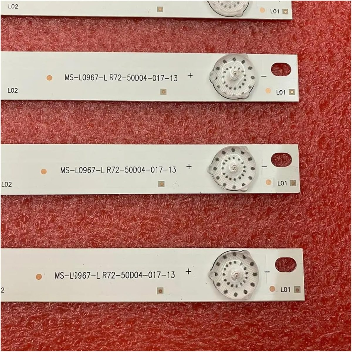 ⁦5LED LED backlight strip for A/K.AI 50" AKTV500 MS-L0967-L V2 V3 V4 R72-50D04-017-13 21MQ300D (Color : 40pcs For 5 TV)⁩ - الصورة ⁦5⁩