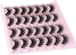 ⁦14 Pairs Wispy Mink Lashes Fluffy Eye Lashes, Natural Look 5D Volume 16mm Fake Eyelashes, Makeup Tools Eye Lashes⁩ - الصورة ⁦5⁩