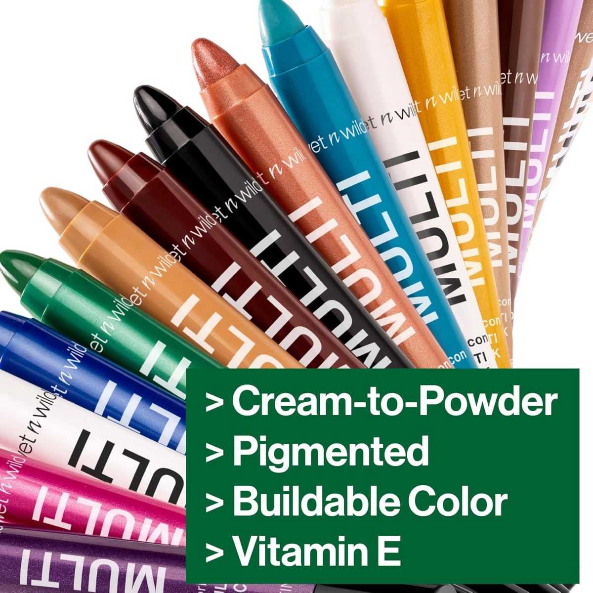 ⁦wet n wild Color Icon Cream Eyeshadow Makeup Multi-Stick Green⁩ - الصورة ⁦4⁩
