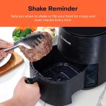 ⁦Nutricook Air Fryer Mini, 1500 Watts, Digital Display, Tempered Glass Control Panel, 8 Preset Programs with built-in Preheat function, 3.3 Liters, Black⁩ - الصورة ⁦6⁩