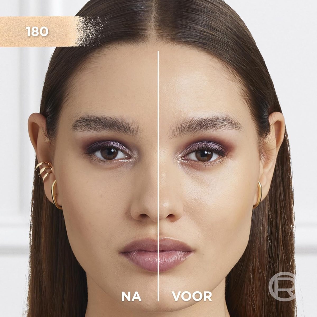 ⁦L’Oréal Paris Infallible 24H Fresh Wear Foundation in a Powder, Full-coverage, Longwear, Weightless Smooth Finish, Water-proof and Transfer-proof, 180 Rose Sand⁩ - الصورة ⁦7⁩