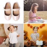 ⁦FUNKYMONKEY Toddler/Little Girl Mary Jane Dress Shoes Casual Slip on Ballet Flat⁩ - الصورة ⁦7⁩