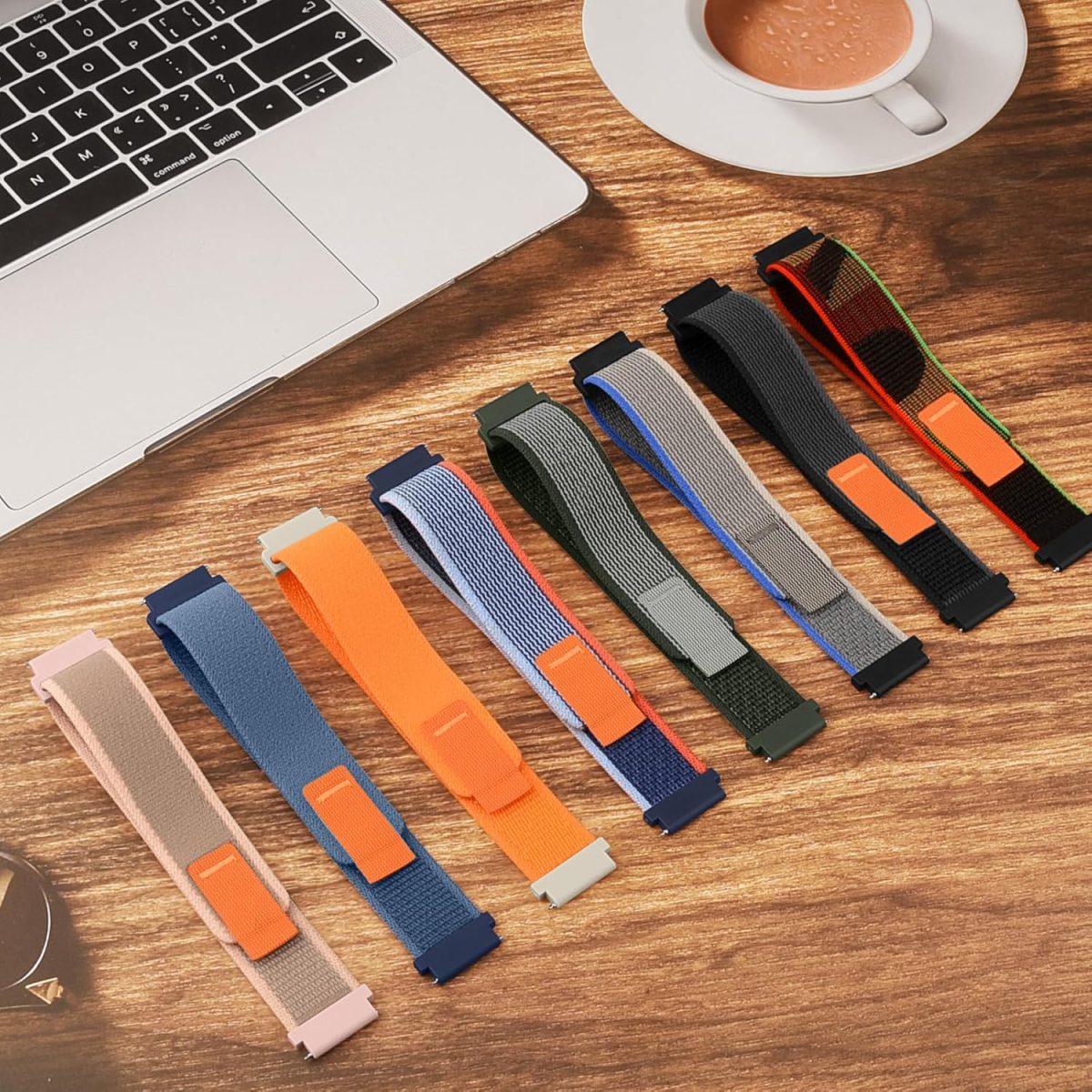 ⁦Loop Nylon Strap for Huawei GT 4 GT 3 46mm/GT 2 Pro 46mm/Samsung Galaxy Watch 3 Bands 45mm, 22mm Quick Release Nylon Bands for Huawei GT4 46mm Strap Women Men⁩ - الصورة ⁦9⁩