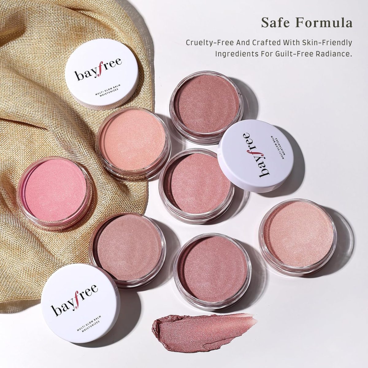 ⁦bayfree Multi Glow Balm Blush for Cheeks Blush Face Dewy Shine Light Texture Natural Vegan Hydrating Long Lasting Pink Sakura⁩ - الصورة ⁦9⁩