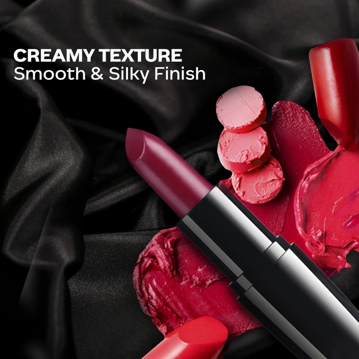 ⁦FACESCANADA Faces Canada Weightless Crème Glossy Lipstick 4 g Burgundy 17 (Wine)⁩ - الصورة ⁦2⁩