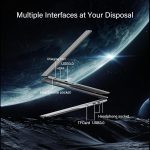 ⁦XISEZIUO 17.3 Inch Laptop Computer, Gaming Laptop, 16GB RAM 256GB SSD, N5095 Processor, FHD 1920 * 1080, Backlit Keyboard, Windows 11 Pro, Fingerprint Unlock, BT 4.2, WiFi 5⁩ - الصورة ⁦4⁩