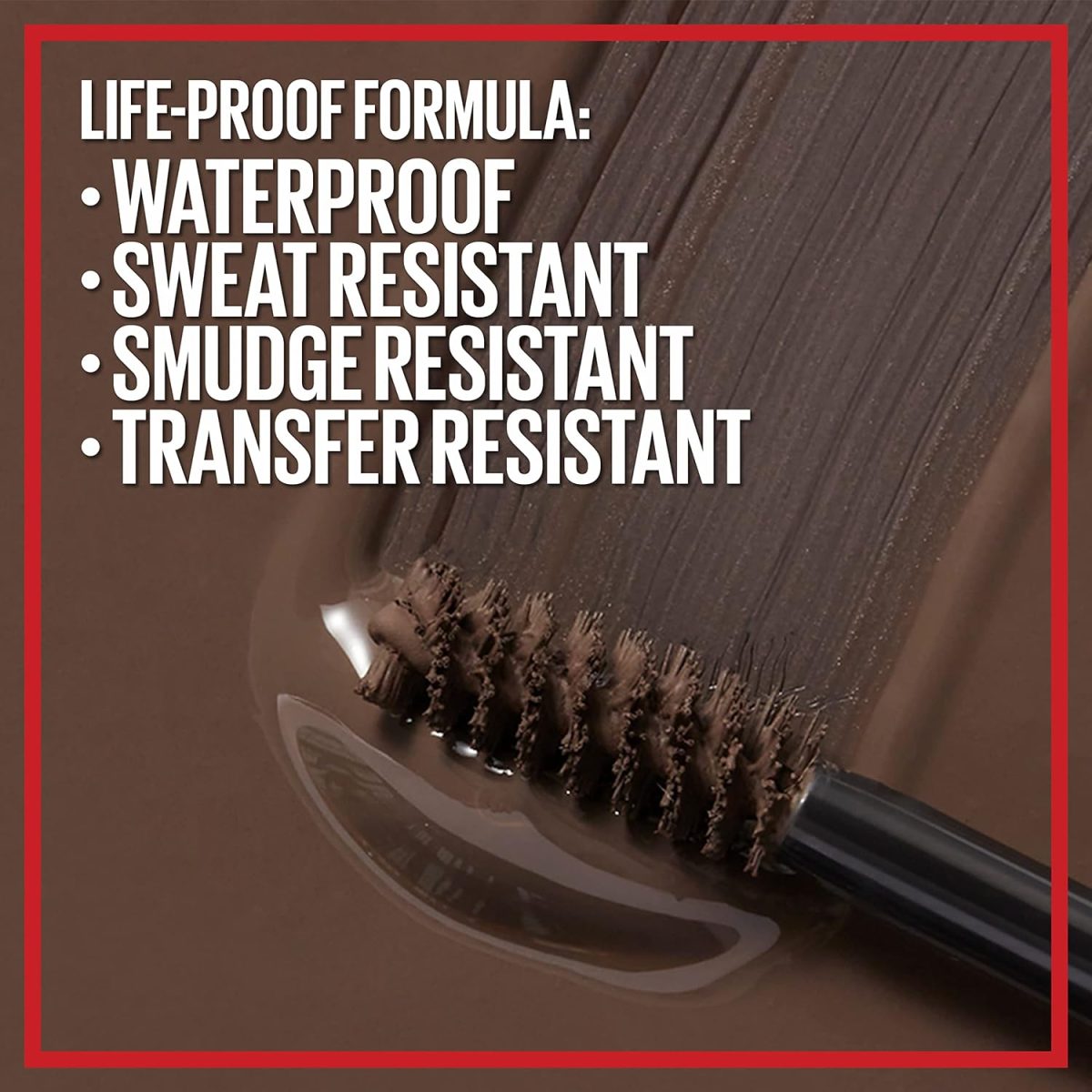 ⁦MAYBELLINE Maybelline Tattoo Studio Brow Styling Gel, Waterproof Eyebrow Makeup, Up to 36 Hours Lasting Eyebrows, Soft Brown, 1 Pack⁩ - الصورة ⁦3⁩