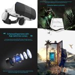⁦Virtual Reality Headsets to Play Games/Movies for Adults/Kids, 3D VR Glasses Compatible iOS and Android Smartphones 4.7-7.8in, Vr Headset Set with Controller and Headphones⁩ - الصورة ⁦5⁩