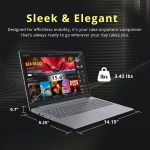 ⁦Lenovo IdeaPad Slim 3 15.6" FHD Anti-Glare Laptop, Intel i3-N305, 8GB LPDDR5, 1.16TB Storage(1TB SSD+160GB Docking Station Set), Num Pad, HD Camera, Dolby Audio, WiFi 6, Win 11, Grey⁩ - الصورة ⁦8⁩