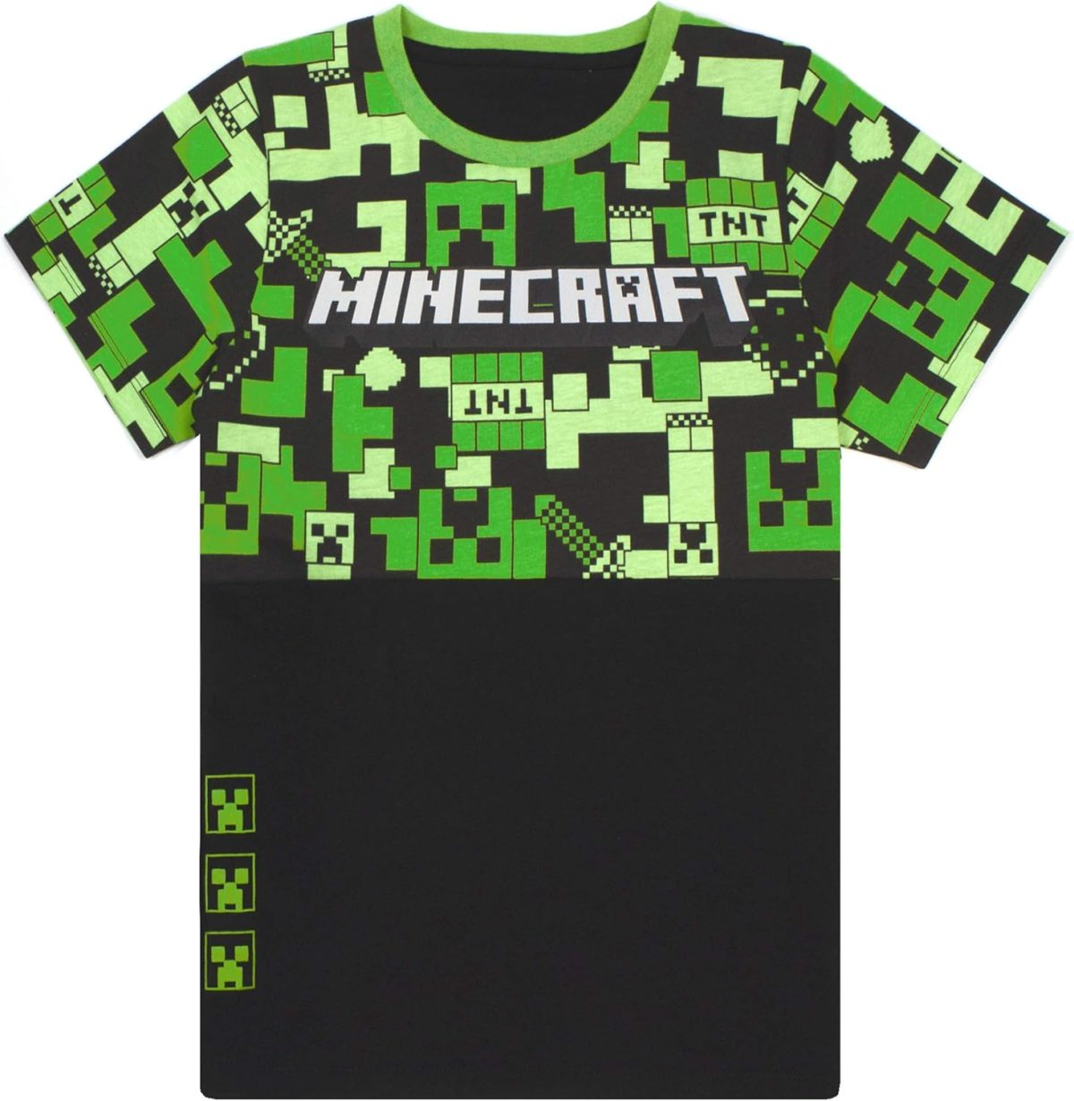 ⁦Minecraft Pajamas Boys 4 Design Options Kids Top Shorts Gamer PJs⁩ - الصورة ⁦5⁩