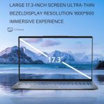 ⁦XISEZIUO 17.3 Inch Laptop Computer, Gaming Laptop, 16GB RAM 256GB SSD, N5095 Processor, FHD 1920 * 1080, Backlit Keyboard, Windows 11 Pro, Fingerprint Unlock, BT 4.2, WiFi 5⁩ - الصورة ⁦2⁩
