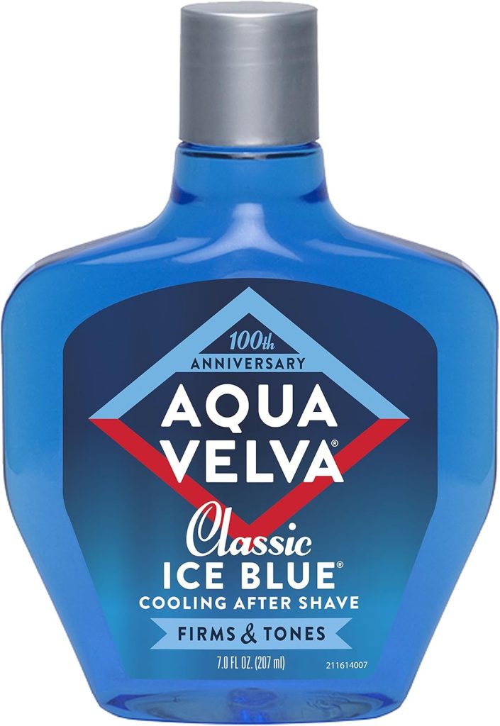 Aqua Velva After Shave, Classic Ice Blue, Soothes, Cools, and Refreshes Skin, 7 Ounce