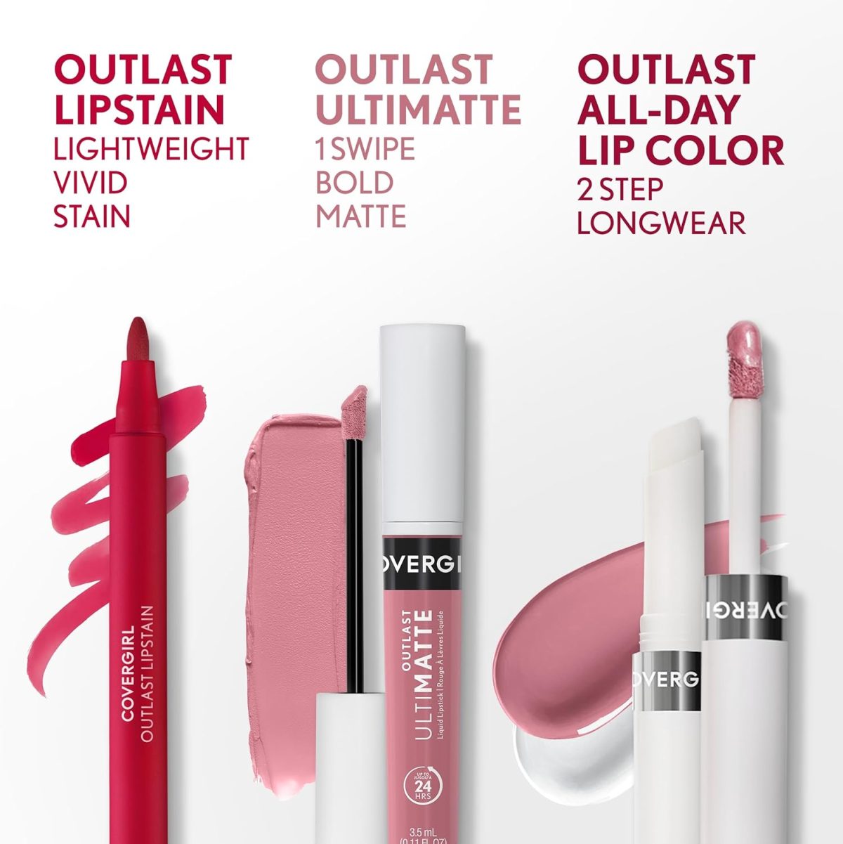 ⁦COVERGIRL Outlast All-Day Lip Color Custom Nudes, Universal Nude⁩ - الصورة ⁦7⁩