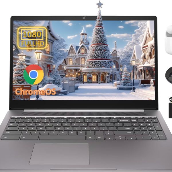 Lenovo Chromebook Premium 15.6" FHD Slim Light Laptop Computer Business & Student, Intel Celeron N4500, 4GB RAM, 192GB Storage (64GB eMMC+ 128GB Card), WiFi 6, Long Battery, Chrome OS HubxcelAccessory
