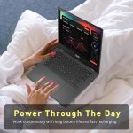 ⁦ASUS Chromebook CM1402 14" FHD Anti-Glare Laptop, MediaTek Kompanio 520, 4GB LPDDR4X, 224GB Storage(64GB eMMC+160GB Docking Station Set), HD Webcam, WiFi 6, Bluetooth, Chrome OS, Gravity Gray⁩ - الصورة ⁦7⁩