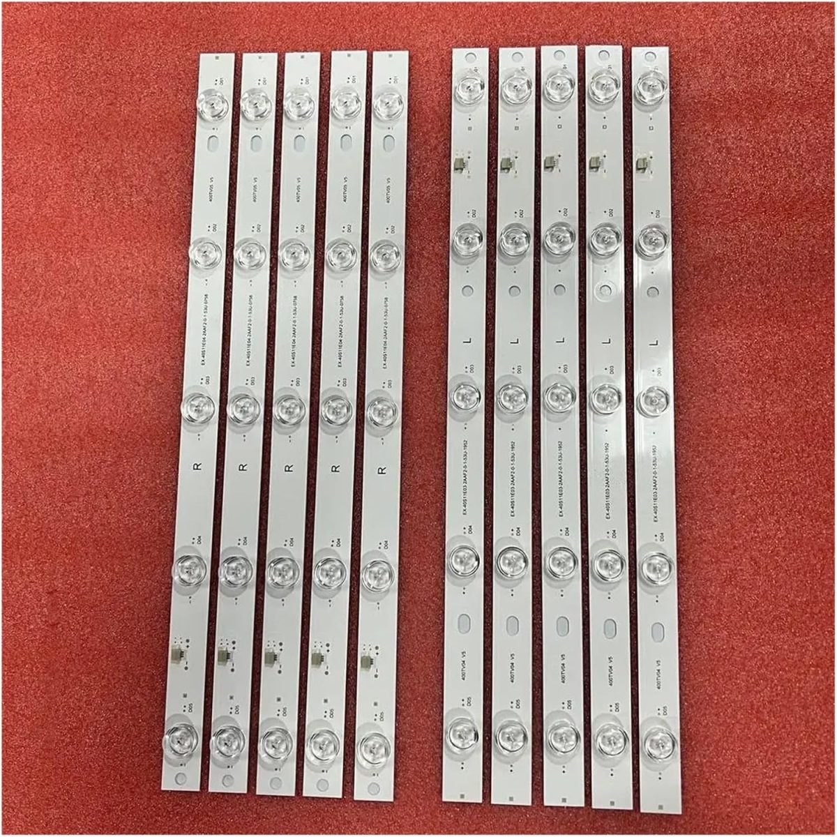 ⁦LED backlight for Pana/so.nic TX-40AS640E TX-40AX630B TX-40AX630 TX-40AXR630 TX-40AX630E TX-40AXW634 EX-40S11E04 EX-40S11E03-2AAF2 (Color : 5Kit For 5 TV)⁩ - الصورة ⁦2⁩
