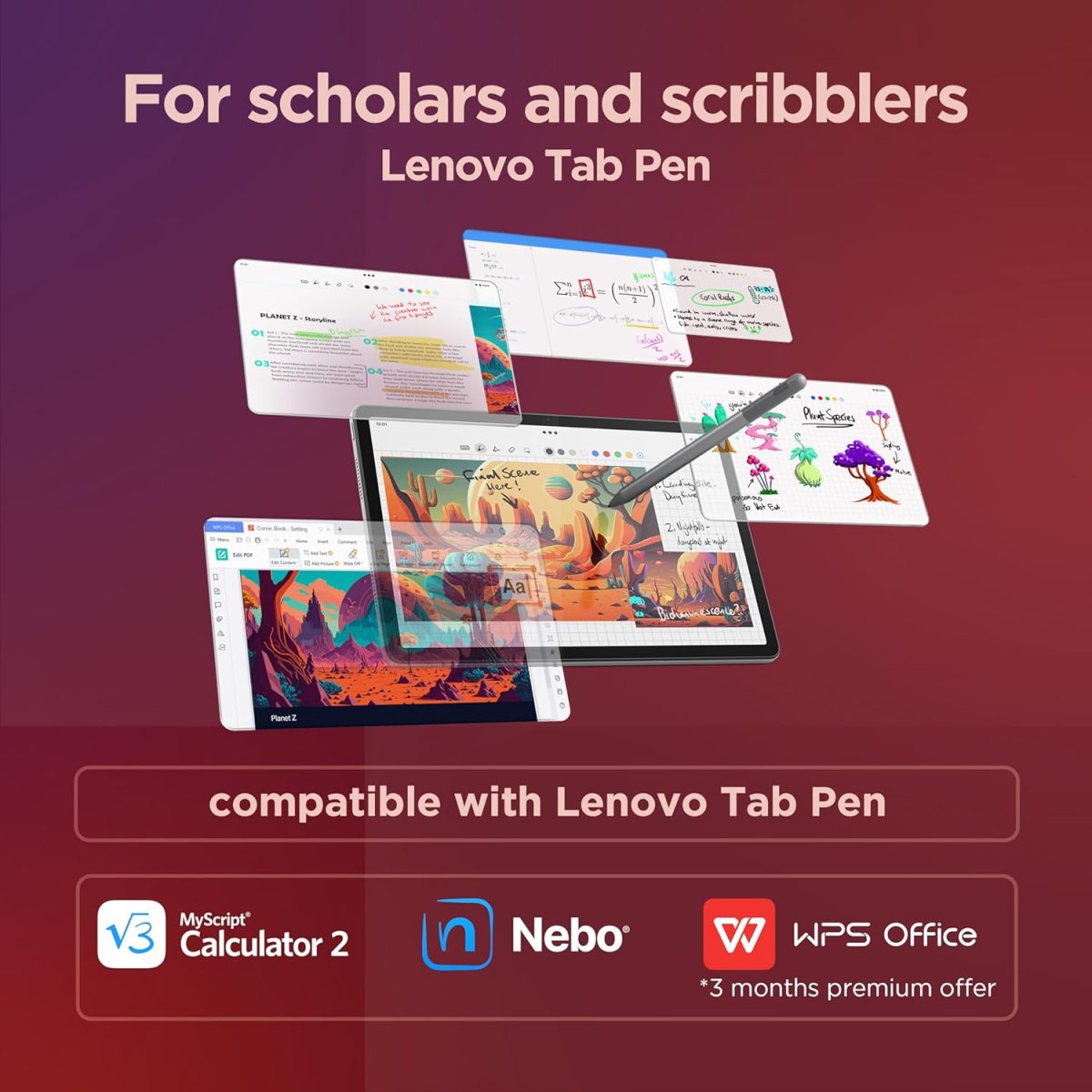 ⁦Lenovo Tab M11 Android Tablet | 11 Inch Full HD 1200p | 128 GB | Lenovo Tab Pen + Folio Case | WiFi | 4 GB RAM | Luna Grey | Designed for Portable Entertainment⁩ - الصورة ⁦4⁩