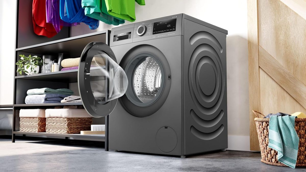 ⁦Bosch Washing Machine WGA144ZRSA, Series 4, Front Load 9 kg, 1400 RPM, AntiStain System, Pre-Soak, EcoSilence Drive™, Wrinkle Reduction, Energy Efficient⁩ - الصورة ⁦6⁩