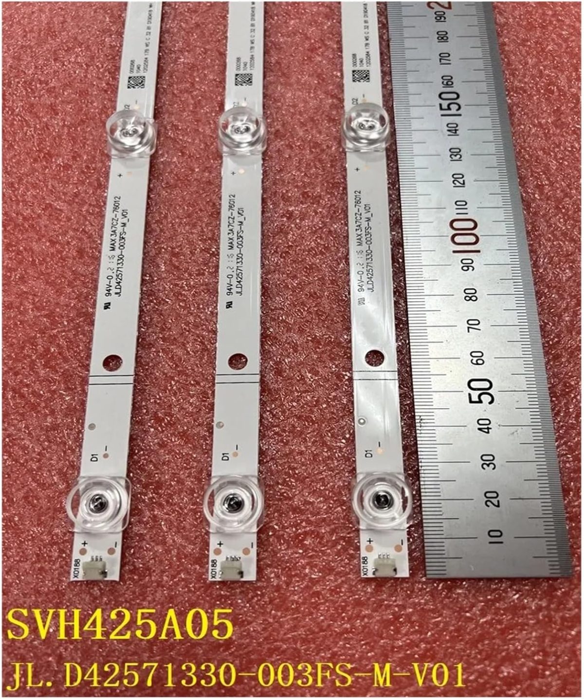 ⁦TILLOJJ LED Backlight Strip for SVH425A05 43A6101EE H43BE7000 H43B7100 H43B7100UK HL 43J802 HD425V1U51-TOL1 JL.D42571330-003FS-M-V01 (Color : 6pcs For 2 TV)⁩ - الصورة ⁦2⁩