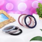 ⁦Chuangdi 12 Pieces Cotton Hair Ties Braided Hair Bands Elastic Hair Ties Ropes Braided Ponytail Holders Hair Accessories for Women Girls Thick Heavy and Curly Hair (Mixed Colors)⁩ - الصورة ⁦5⁩