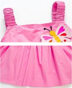 ⁦LIKPOJA Girls Summer Dresses Butterfly Floral Rainbow Casual Dress Cotton Shirt Short Sleeve Dress for Kids Age 2-6 Years Old⁩ - الصورة ⁦6⁩