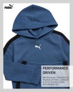 ⁦PUMA Toddler Boys Sweatsuit - 2 Piece Lightweight Soft Fleece Pullover Toddler Hoodie & Boys Jogger Pants (Size: 2T-7)⁩ - الصورة ⁦3⁩