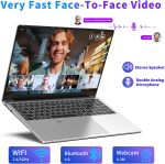 ⁦NIAKUN 16 Inch Laptop Computer 2025, Gaming Laptop, 16GB RAM 512GB SSD, N100 Processor, UHD Graphics 750 MHz, FHD 1920 * 1200, 180° Open, Backlit Keyboard, Windows 11 Pro, Fingerprint Unlock, Student⁩ - الصورة ⁦6⁩