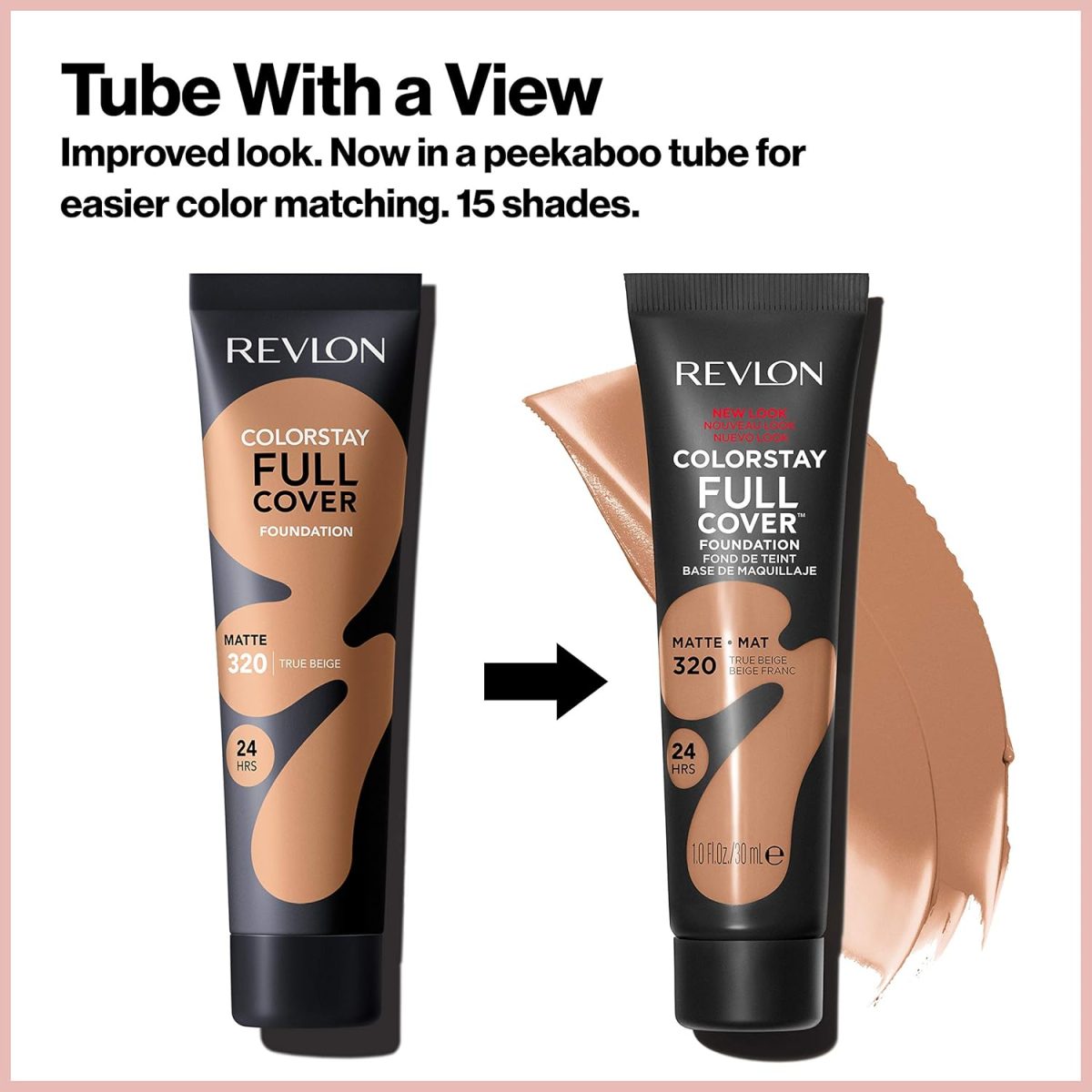⁦Revlon CS Full Cover Foundation (Intl with SPF 10)-Natural Ochre⁩ - الصورة ⁦3⁩