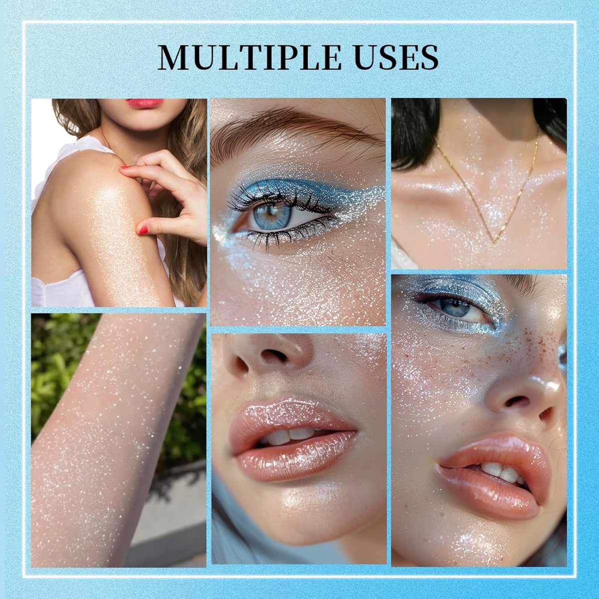 ⁦NALACAL Luxurious Roll-On Liquid Highlighter, Waterproof and Quick-Drying Shimmer Makeup for Face and Eyes, Long-Lasting Moisturizing Glitter Illuminator, Non-Greasy with Multiple Uses⁩ - الصورة ⁦3⁩