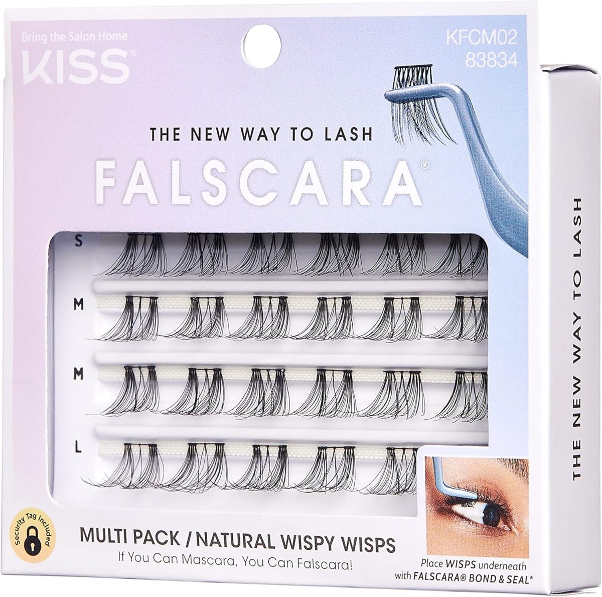 ⁦KISS DIY Eyelash Extension Wispy Wisps - Featherlight Synthetic Reusable Artificial Eyelashes Multipack of 24 Mini Lash Clusters for Natural Lash Extension Look⁩ - الصورة ⁦2⁩