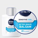 ⁦NIVEA MEN Sensitive Cool After Shave Balsam im 1er Pack (1 x 100 ml), beruhigendes After Shave, Hautpflege nach der Rasur mit Kamille und Algenextrakten⁩ - الصورة ⁦4⁩