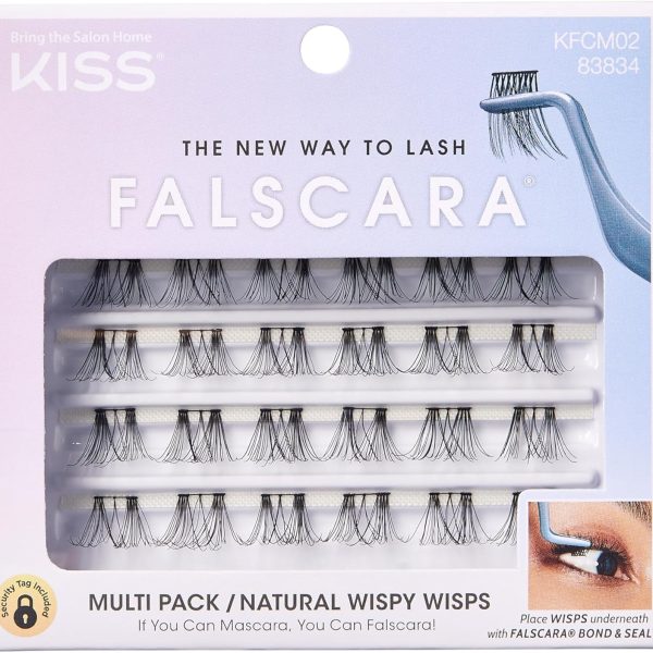 KISS DIY Eyelash Extension Wispy Wisps - Featherlight Synthetic Reusable Artificial Eyelashes Multipack of 24 Mini Lash Clusters for Natural Lash Extension Look