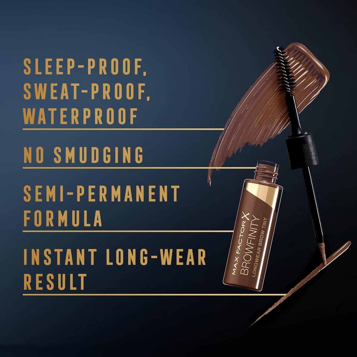 ⁦Max Factor Browfinity Eyebrow Pencil - Semi-permanent – Smudgeproof, Waterproof, Sweatproof & Transferproof, 02 Medium Brown, 4.2 ml⁩ - الصورة ⁦5⁩