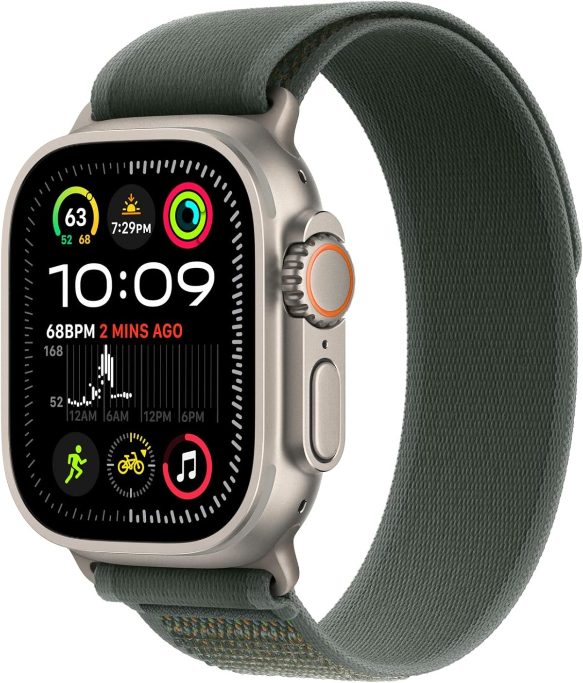 ⁦Apple Watch Band - Trail Loop - 49mm - Green - M/L⁩ - الصورة ⁦2⁩