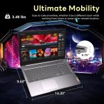 ⁦Lenovo Chromebook Premium 15.6" FHD Slim Light Laptop Computer Business & Student, Intel Celeron N4500, 4GB RAM, 192GB Storage (64GB eMMC+ 128GB Card), WiFi 6, Long Battery, Chrome OS HubxcelAccessory⁩ - الصورة ⁦7⁩
