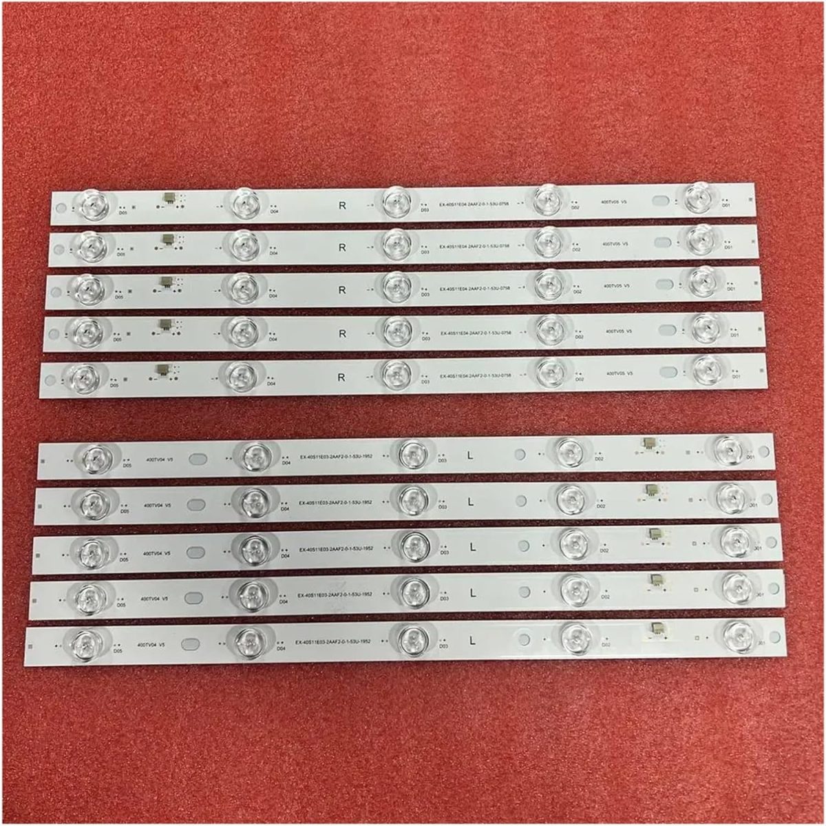 ⁦LED backlight for Pana/so.nic TX-40AS640E TX-40AX630B TX-40AX630 TX-40AXR630 TX-40AX630E TX-40AXW634 EX-40S11E04 EX-40S11E03-2AAF2 (Color : 5Kit For 5 TV)⁩ - الصورة ⁦3⁩