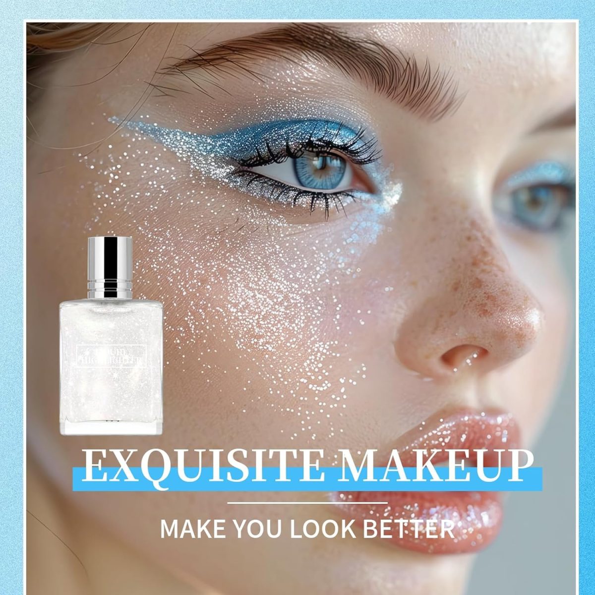 ⁦NALACAL Luxurious Roll-On Liquid Highlighter, Waterproof and Quick-Drying Shimmer Makeup for Face and Eyes, Long-Lasting Moisturizing Glitter Illuminator, Non-Greasy with Multiple Uses⁩ - الصورة ⁦6⁩
