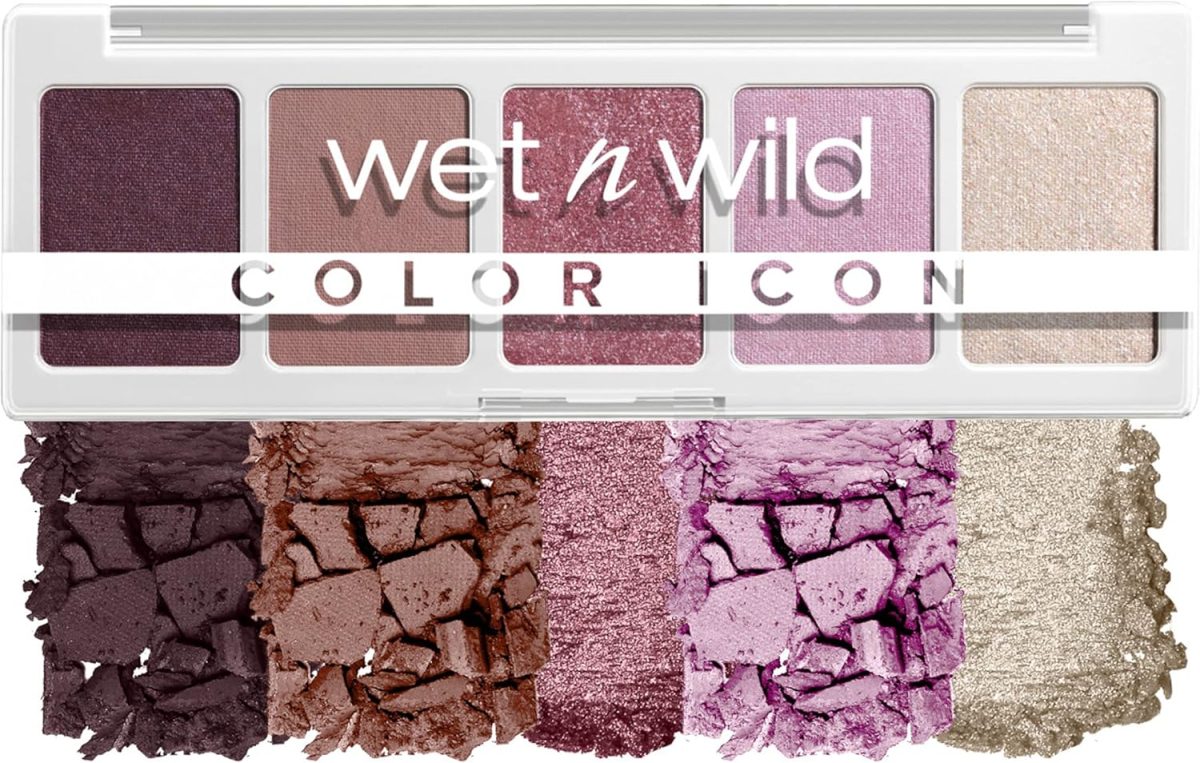 wet n wild Color Icon Eyeshadow Makeup 5 Pan Palette, Purple Petalette, Matte, Shimmer, Metallic, Long Wearing, Rich Buttery Pigment, Cruelty Free