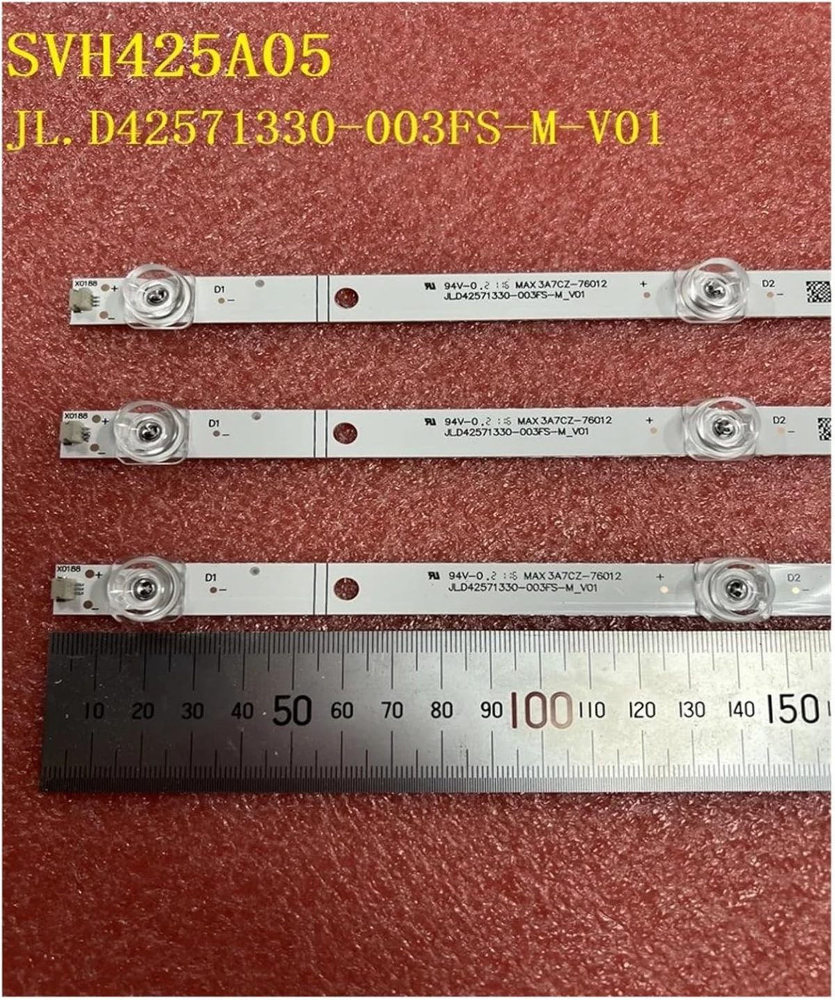 ⁦TILLOJJ LED Backlight Strip for SVH425A05 43A6101EE H43BE7000 H43B7100 H43B7100UK HL 43J802 HD425V1U51-TOL1 JL.D42571330-003FS-M-V01 (Color : 6pcs For 2 TV)⁩ - الصورة ⁦3⁩