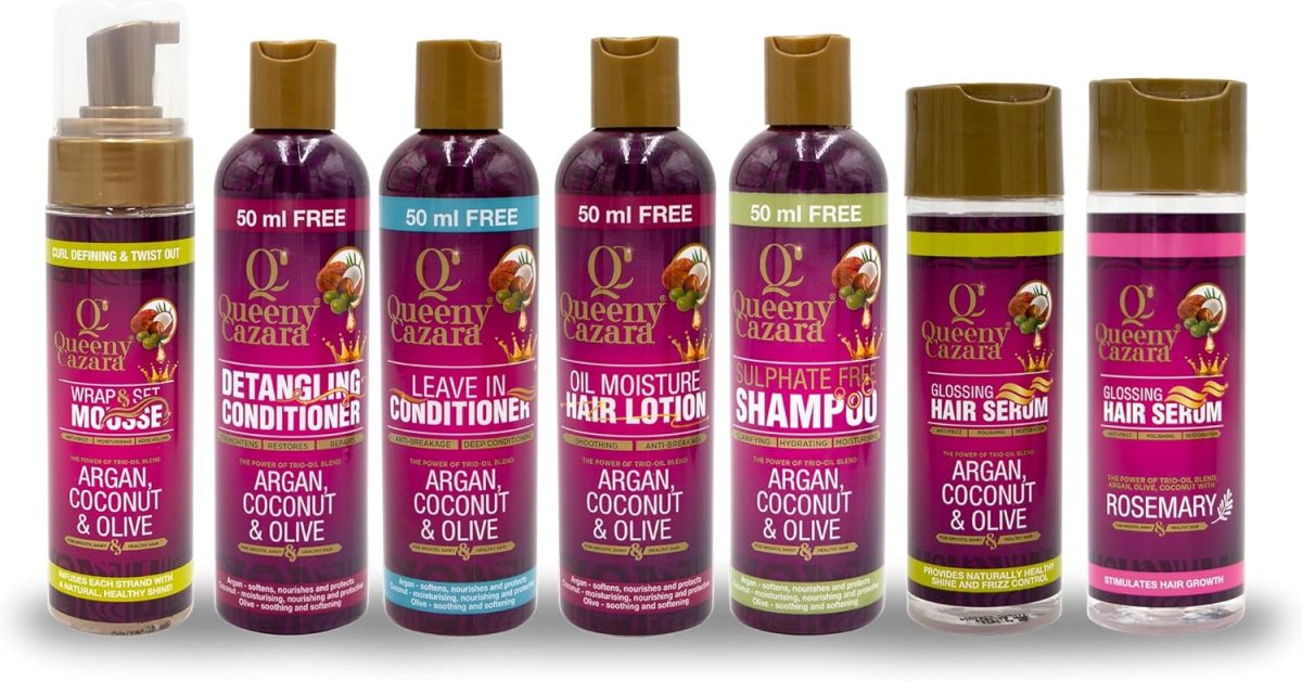 ⁦Queeny Cazara Argan Coconut & Olive - Leave In Conditioner⁩ - الصورة ⁦2⁩