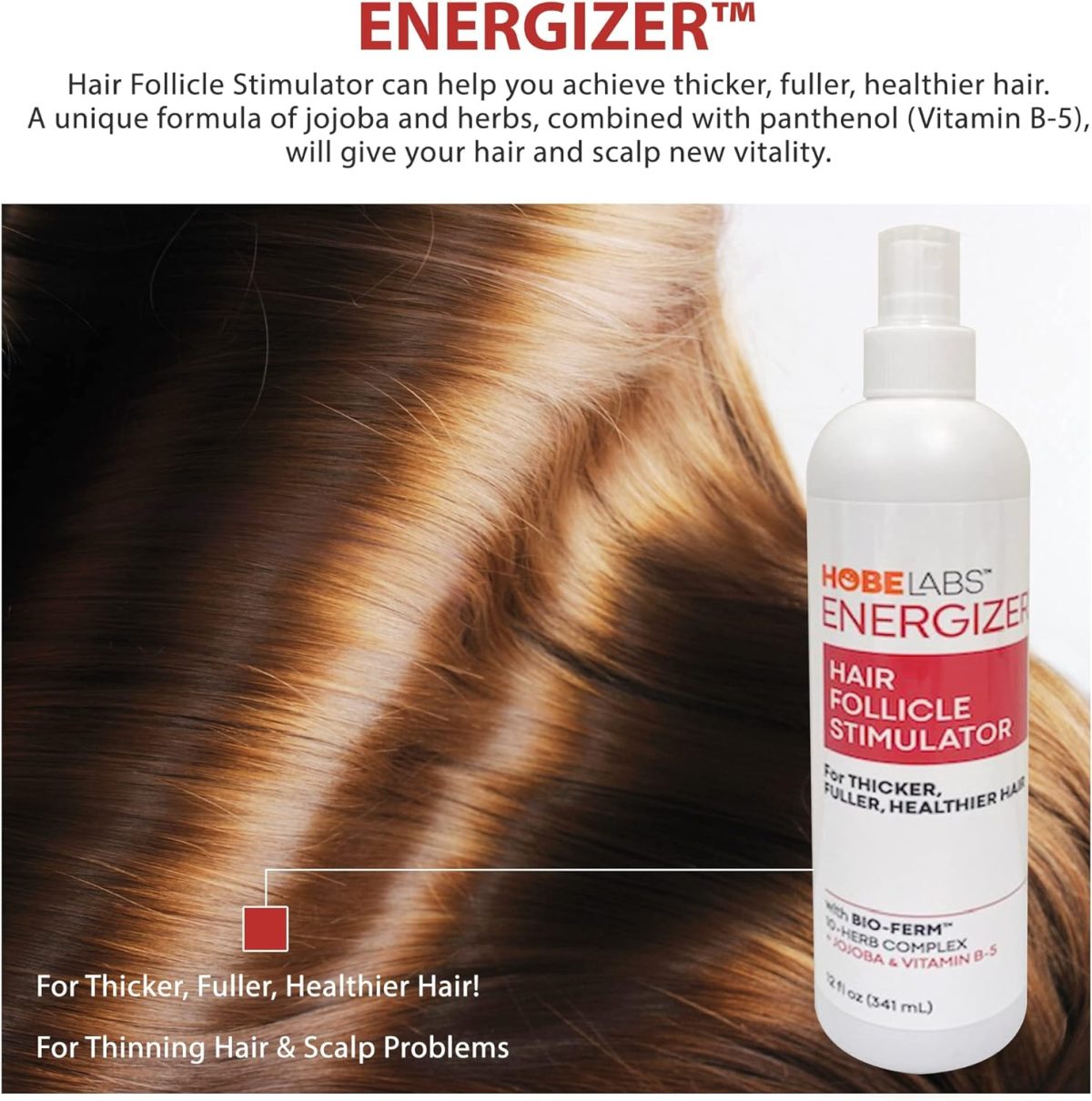 ⁦Hobe Labs Energizer Hair Follicle Stimulator, 8-Fluid Ounce (Pack of 2)⁩ - الصورة ⁦4⁩