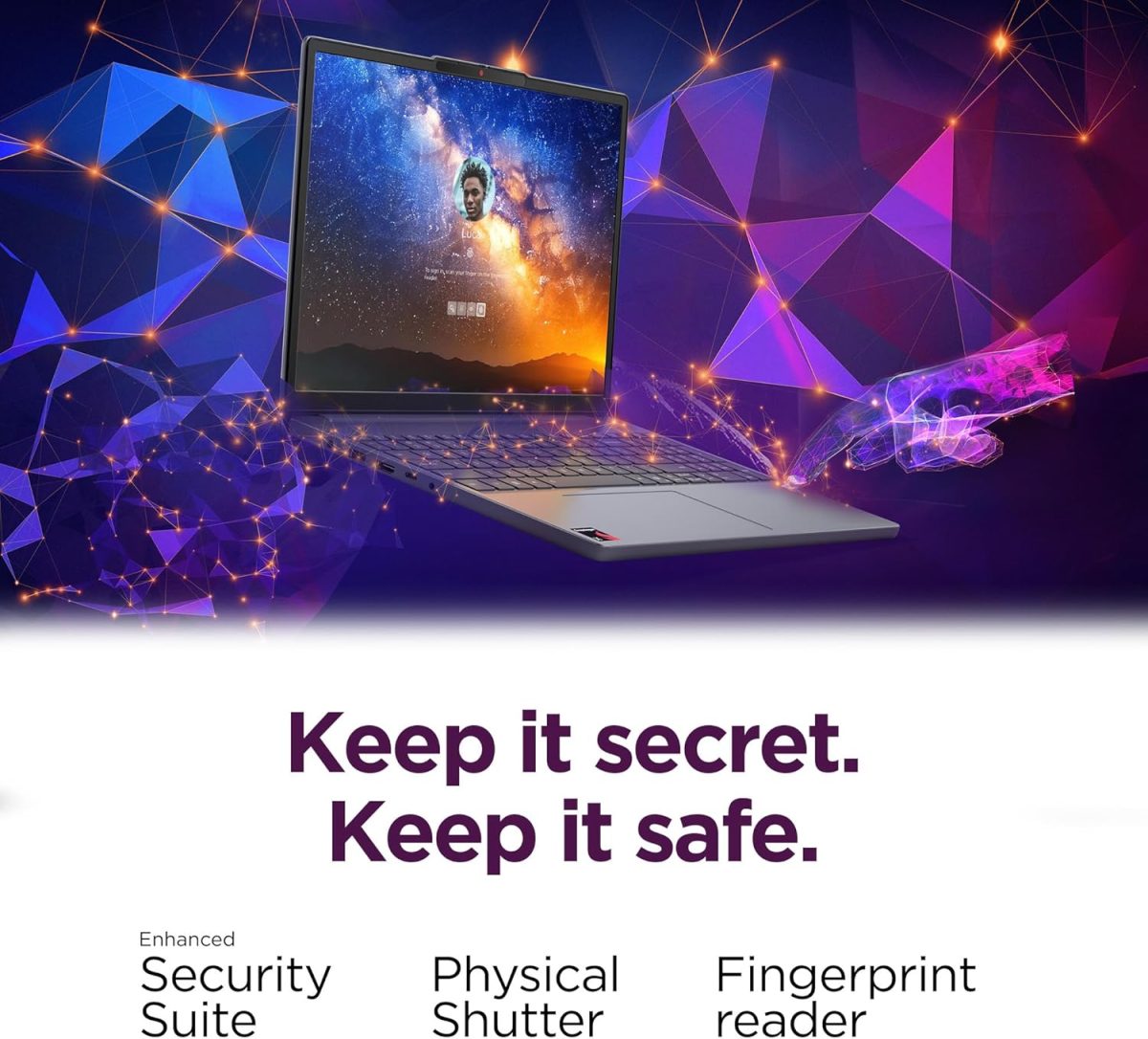 ⁦Lenovo IdeaPad Slim 3X - 2025-15.3" WUXGA Display - 16GB Memory - 512 GB Storage - Qualcomm Snapdragon - Windows 11 Home - Luna Grey⁩ - الصورة ⁦6⁩