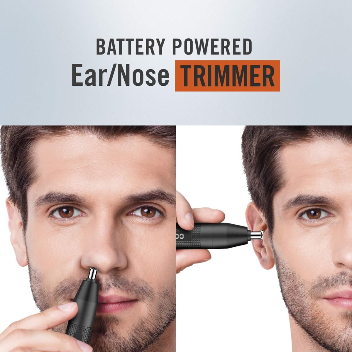 ⁦ConairMan Ear and Nose Hair Trimmer for Men, Cordless Battery-Powered Trimmer with Detail and Shaver Attachments⁩ - الصورة ⁦4⁩